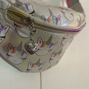 The Children's Place Unicorn Fanny Pack - Silver and Rainbow